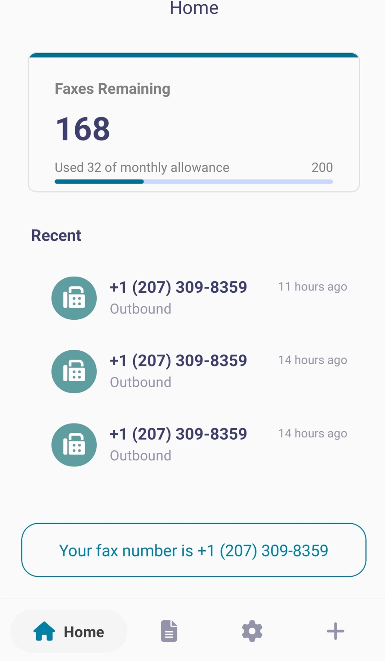 Fax Statistics Report - Fax Desk App